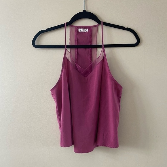 INTIMATELY by Free People Mauve Purple Flowy Boho Mesh Tank Size Small - Picture 2 of 14